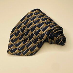 Attractive Gold and Blue Necktie